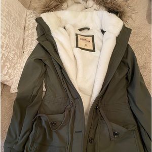 Hollister, army green, XS winter jacket